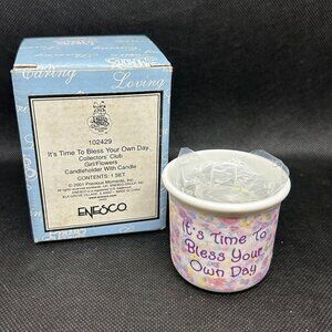 Precious Moments "It's Time to Bless Your Own Day" Collector's club candleholder
